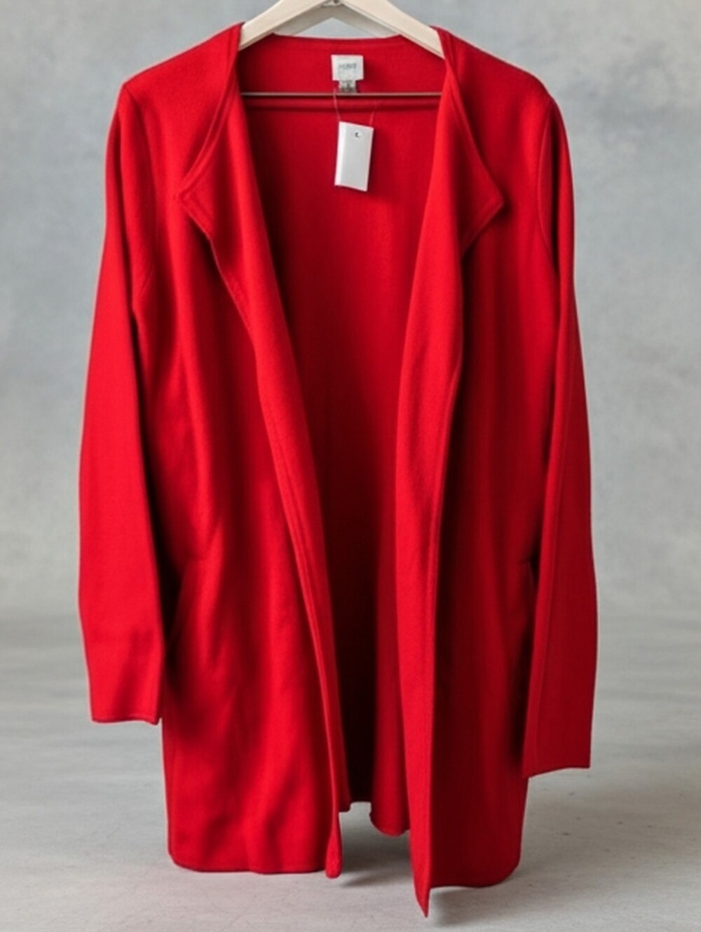 NWT J.Crew Factory Juliette Style Open Front Sweater Coatigan Red - Size Medium